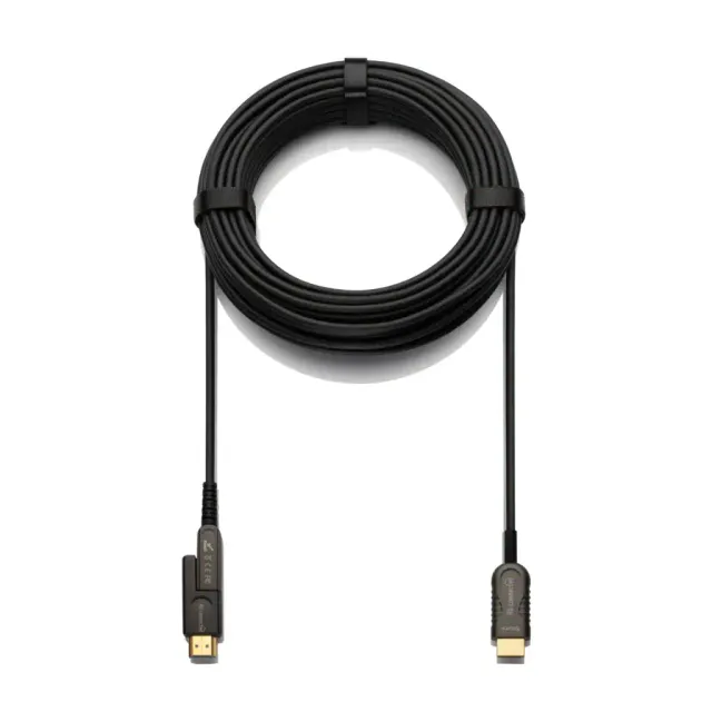Optische HDMI 2.1 kabel met afneembare connector van RU connected, opgerold
